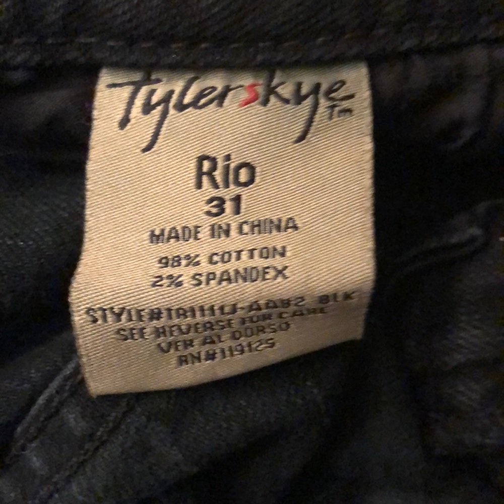 Tyler skye Rio dark black denim jeans straight leg 31 sexy low rise hip pants 🐟 - Picture 4 of 8